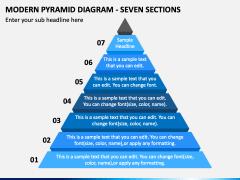Modern Pyramid Diagram - Seven Sections PPT Slide 2