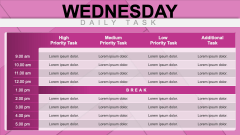 Wednesday Tasks PPT Slide 2