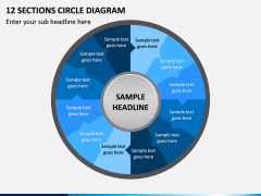 12 Sections Circle Diagram PPT Slide  1