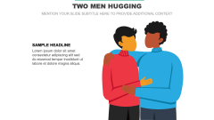 Two Men Hugging PPT Slide 2