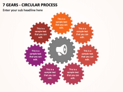 7 Gears - Circular Process PPT Slide 1