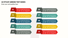 10 Stylist Arrow Text Boxes PPT Slide 1