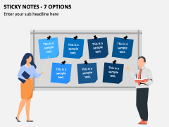 Sticky Notes - 7 Options PPT Slide 2