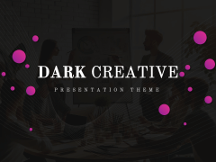 Dark Creative Presentation Template PPT Slide 1