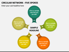 Circular Network - Five Spokes PPT Slide 1