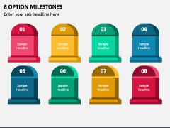 8 Option Milestones PPT Slide 2