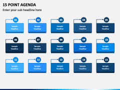 15 Point Agenda PPT Slide 1