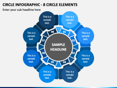 Circle Infographic - 8 Circle Elements PPT Slide 2