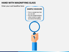 Hand With Magnifying Glass PPT Slide 1