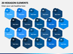 20 Hexagon Elements PPT Slide 1