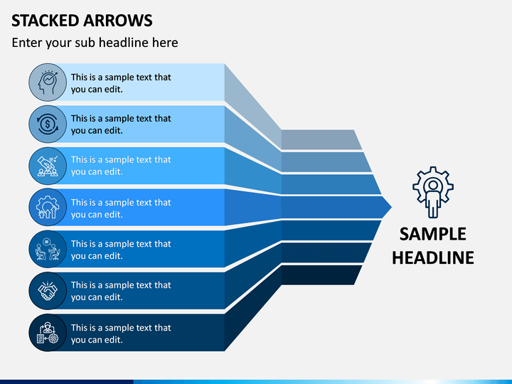 Stacked Arrows PPT Slide 1