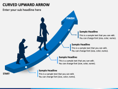 Curved Upward Arrow PowerPoint Template - PPT Slides