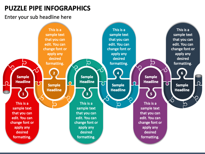 Puzzle Pipe Infographics PowerPoint Slide 1