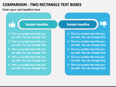 Comparison - Two Rectangle Text Boxes PPT Slide 1