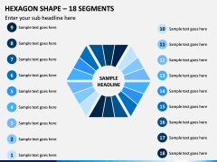 Hexagon Shape – 18 Segments PPT Slide 1