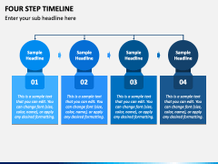 Four Step Timeline PPT Slide 1
