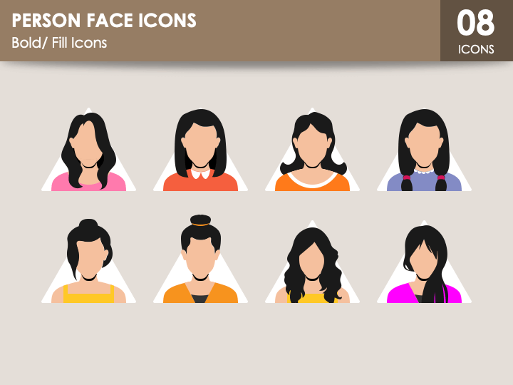 Person Face Icons PPT Slide 1