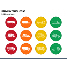 Express Delivery Icons PowerPoint Template - PPT Slides
