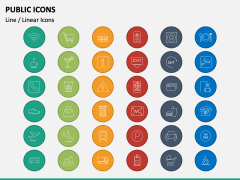 Public Icons PowerPoint Template - PPT Slides