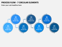 Process Flow - 7 Circular Elements PPT Slide 2
