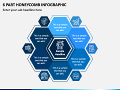 6 Part Honeycomb Infographic PPT Slide 2