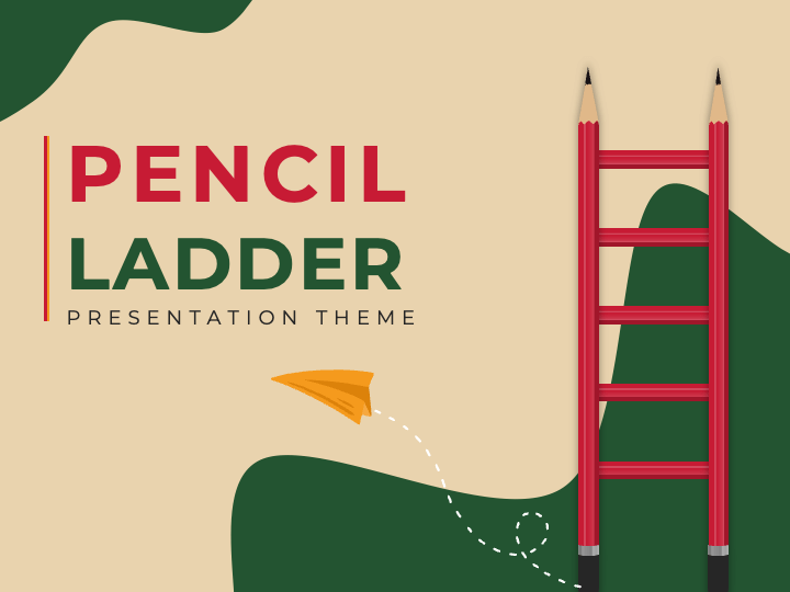 Pencil Ladder Theme PPT Slide 1