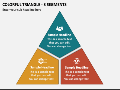 Colorful Triangle - 3 Segments PPT Slide 1