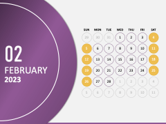 Calendar 2023 Type 3 PPT Slide 3