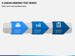 3 Linear Arrows Text Boxes PPT Slide 1