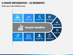 U-shape Infographic - 10 Segments PPT Slide 1