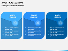 3 Vertical Sections PPT Slide 1