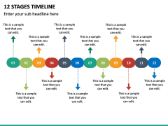 12 Stages Timeline PPT Slide 2