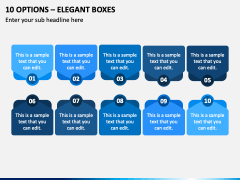 10 Options - Elegant Boxes PPT Slide 2