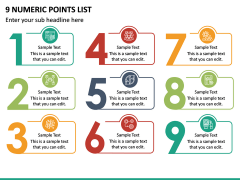 9 Numeric Points List PPT Slide 2