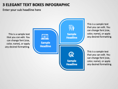 3 Elegant Text Boxes Infographic PPT Slide 2