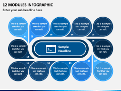 12 Modules Infographic PPT Slide 1