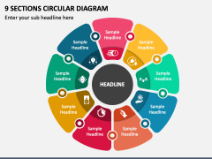 9 Sections Circular Diagram PPT Slide 1