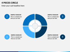 4 Pieces Circle PPT Slide 1