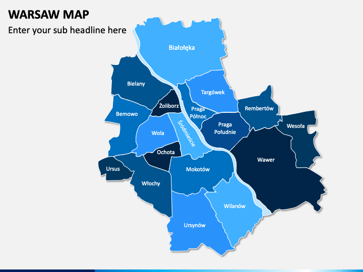 Warsaw Map PPT Slide 1