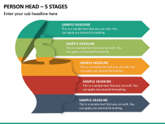 Person Head - 5 Stages PPT Slide 2