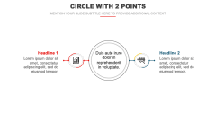 Circle with 2 Points PPT Slide 1