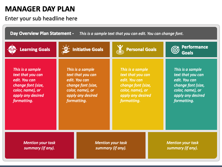 Manager Day Plan PPT Slide 1