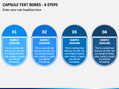 Capsule Text Boxes - 4 Steps PPT Slide 2