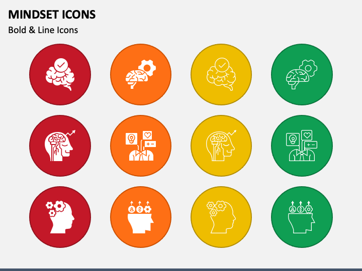 Mindset Icons PPT Slide 1