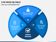 3 Pie Pieces On Circle PPT Slide 2