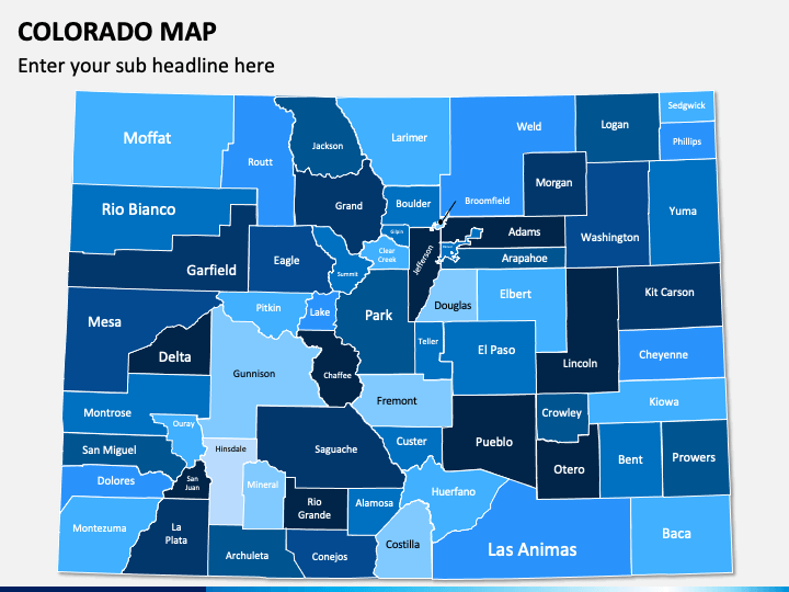 Colorado Map PPT Slide 1
