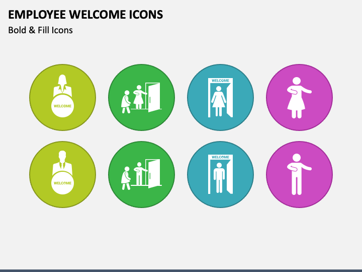 Employee Welcome Icons PPT Slide 1
