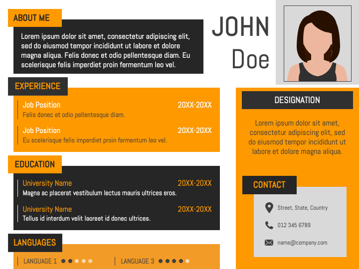 Client Profile PowerPoint Template and Google Slides Theme