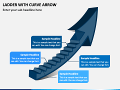 Ladder with Curve Arrow PPT Slide 3