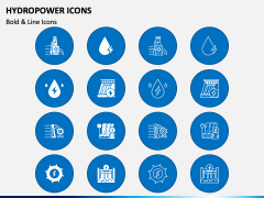 Hydropower Icons PPT Slide 2